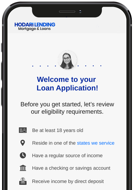 loan application on iphone screen